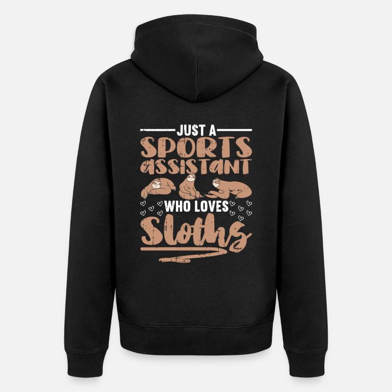 Sportassistent - Unisex Premium Bio Zip Hoodie - Schwarz