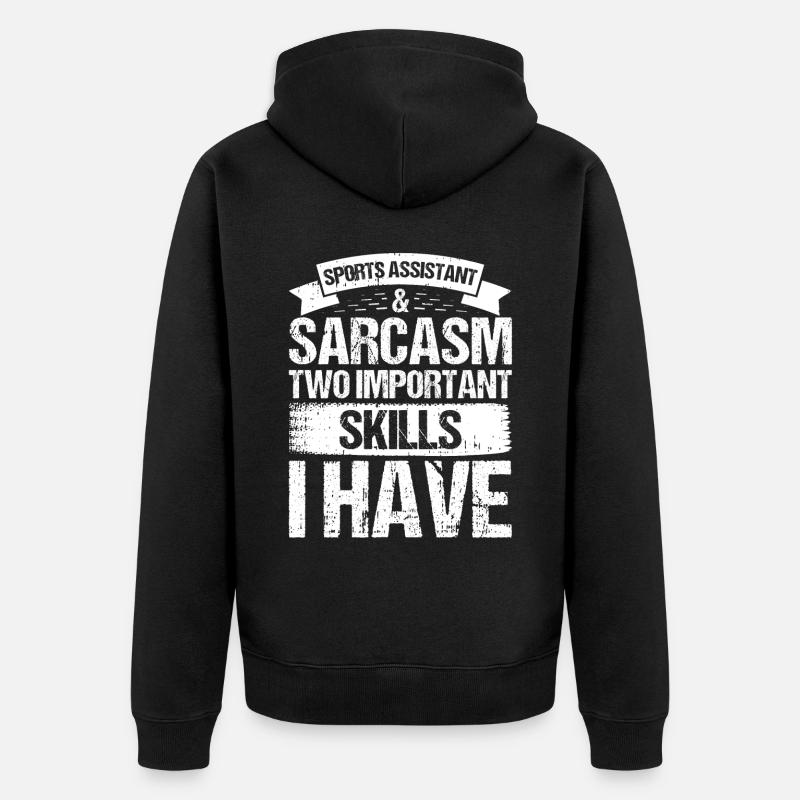 Sportassistent - Unisex Premium Bio Zip Hoodie - Schwarz