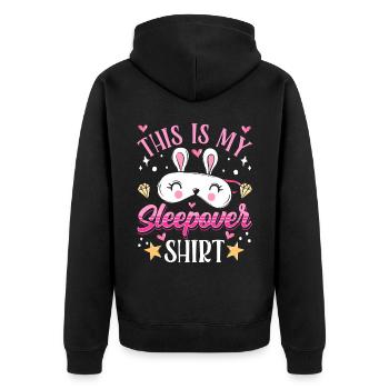 C’est mon Sleepover Shirt Party Stay - Veste à capuche bio Premium Unisexe - noir - Dos - Nico (187cm)