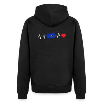 Cadeau de battement de cœur de Pennsylvanie - Veste à capuche bio Premium Unisexe - noir - Dos - Nico (187cm)