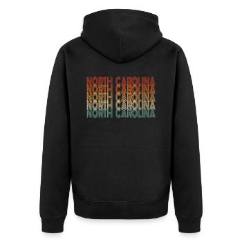 Beauté de la Caroline du Nord cadeau - Veste à capuche bio Premium Unisexe - noir - Dos - Nico (187cm)