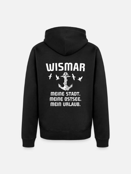 Wismar - Unisex Premium Bio Zip Hoodie - Schwarz