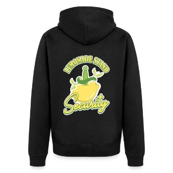 Stand de limonade Sécurité Limonadenstand - Veste à capuche bio Premium Unisexe - noir - Dos - Nico (187cm)