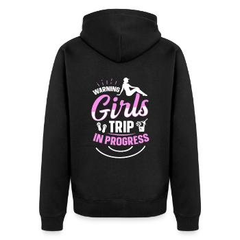 Girls Trip in Progress Vacances Girls Weekend - Veste à capuche bio Premium Unisexe - noir - Dos - Nico (187cm)