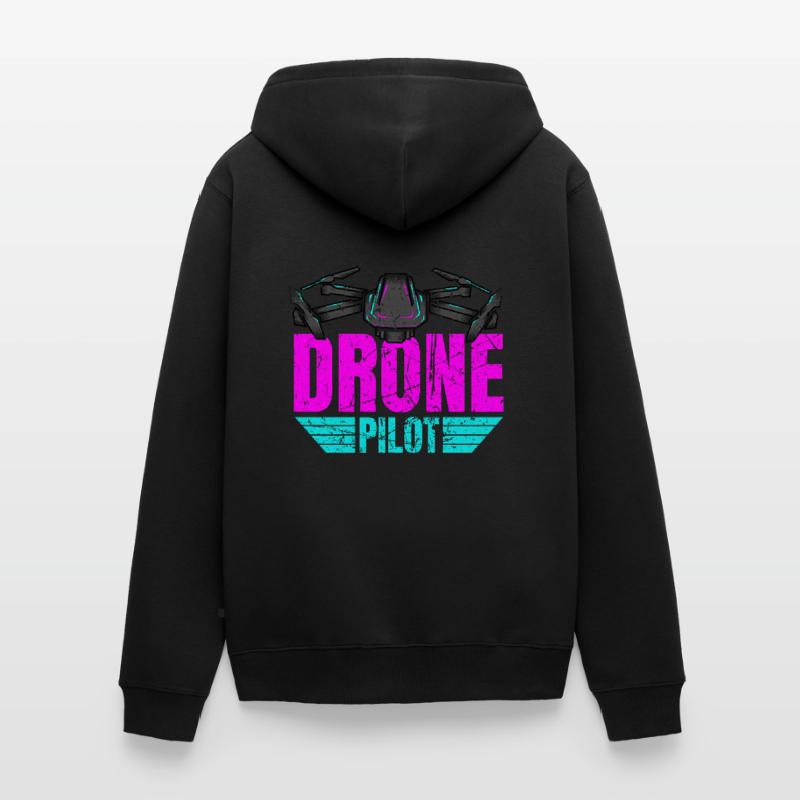Drone Drone Pilot Drone Operator Quadcopter Unisex Premium Organic Zip Hoodie