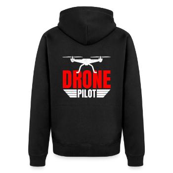 Drone Drone Pilote Drone Opérateur Quadcopter - Veste à capuche bio Premium Unisexe - noir - Dos - Nico (187cm)