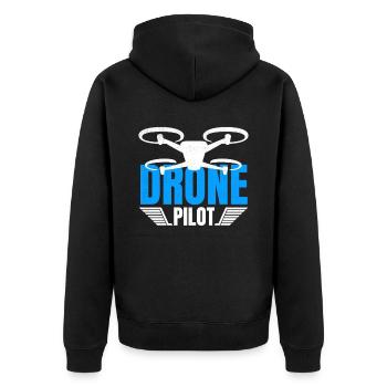 Drone Drone Pilote Drone Opérateur Quadcopter - Veste à capuche bio Premium Unisexe - noir - Dos - Nico (187cm)