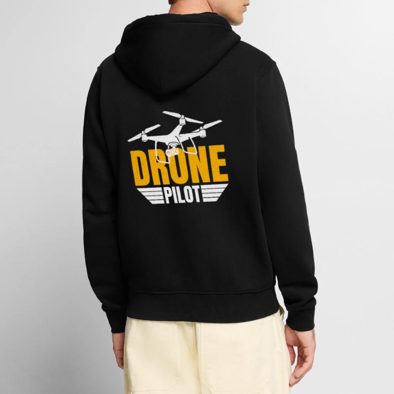 Drone Drone Pilot Drone Operator Quadcopter Unisex Premium Organic Zip Hoodie