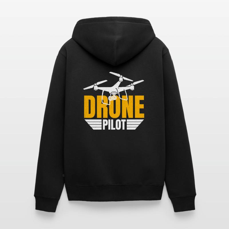 Drone Drone Pilot Drone Operator Quadcopter Unisex Premium Organic Zip Hoodie