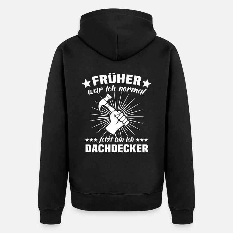 Dachdecker - Unisex Premium Bio Zip Hoodie - Schwarz