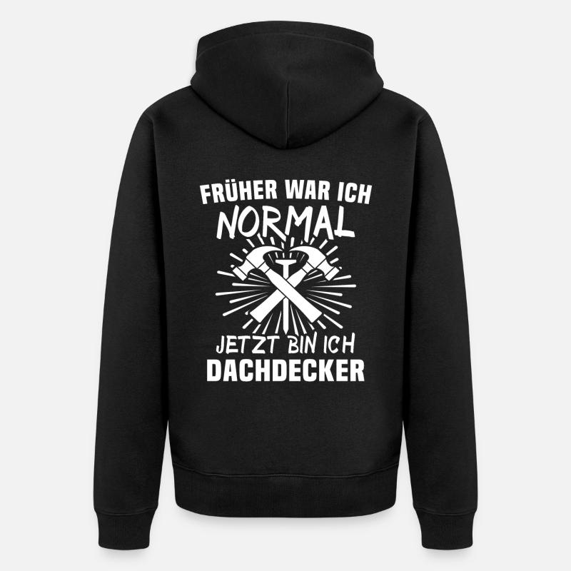 Dachdecker - Unisex Premium Bio Zip Hoodie - Schwarz