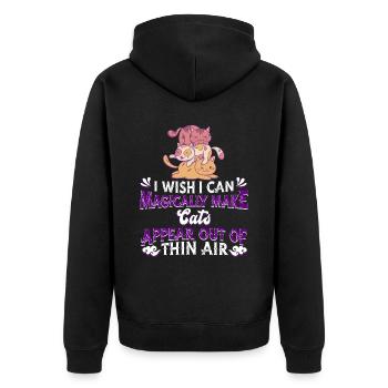 Location de chat Chat Domestique Cat - Veste à capuche bio Premium Unisexe - noir - Dos - Nico (187cm)