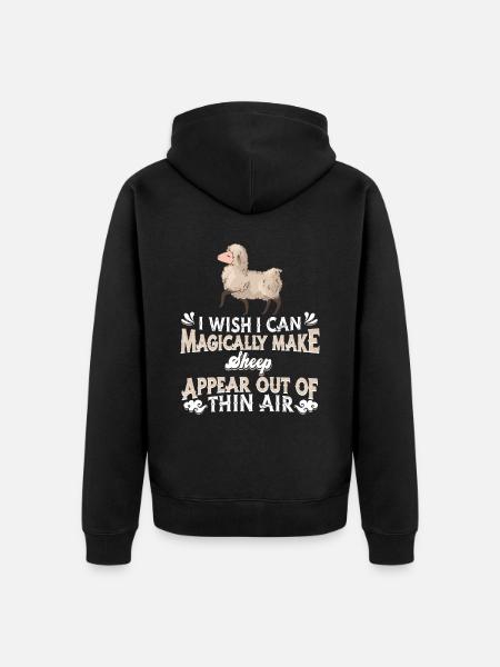 Schaf Schäfer - Unisex Premium Bio Zip Hoodie - Schwarz