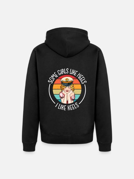 Seglen Segelboot Segler - Unisex Premium Bio Zip Hoodie - Schwarz