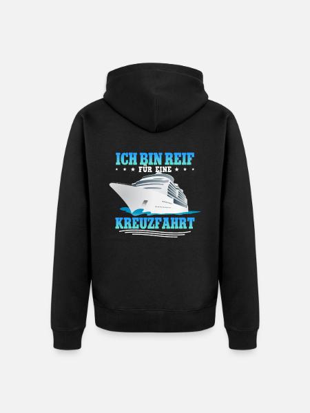 Kreuzfahrt - Unisex Premium Bio Zip Hoodie - Schwarz