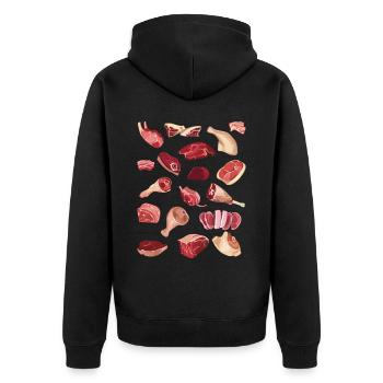 Meatcore Aesthetic Meat Collection - Veste à capuche bio Premium Unisexe - noir - Dos - Nico (187cm)
