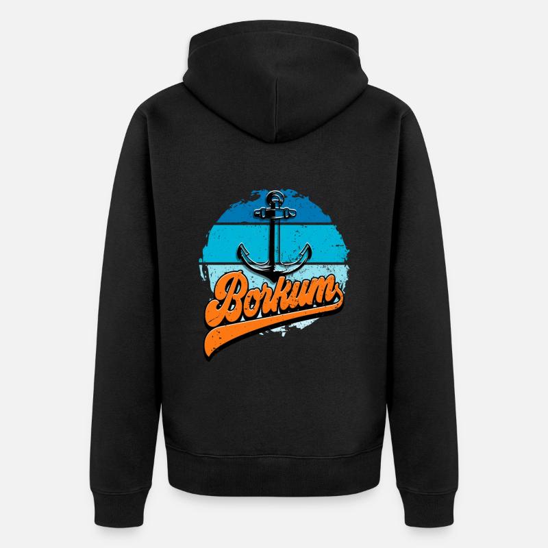 Borkum - Veste à capuche bio Premium Unisexe - noir