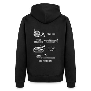 Français Joueur de cor - Veste à capuche bio Premium Unisexe - noir - Dos - Nico (187cm)