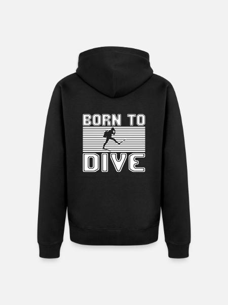 Dive - Unisex Premium Organic Zip Hoodie - black