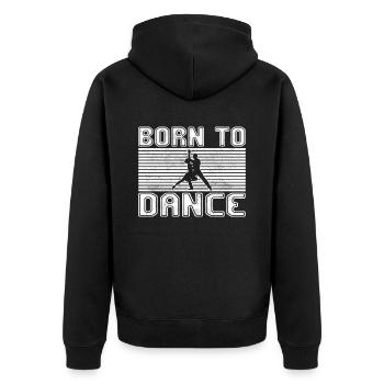 Tanzen - Unisex Premium Bio Zip Hoodie - Schwarz - Hinten - Nico (187cm)