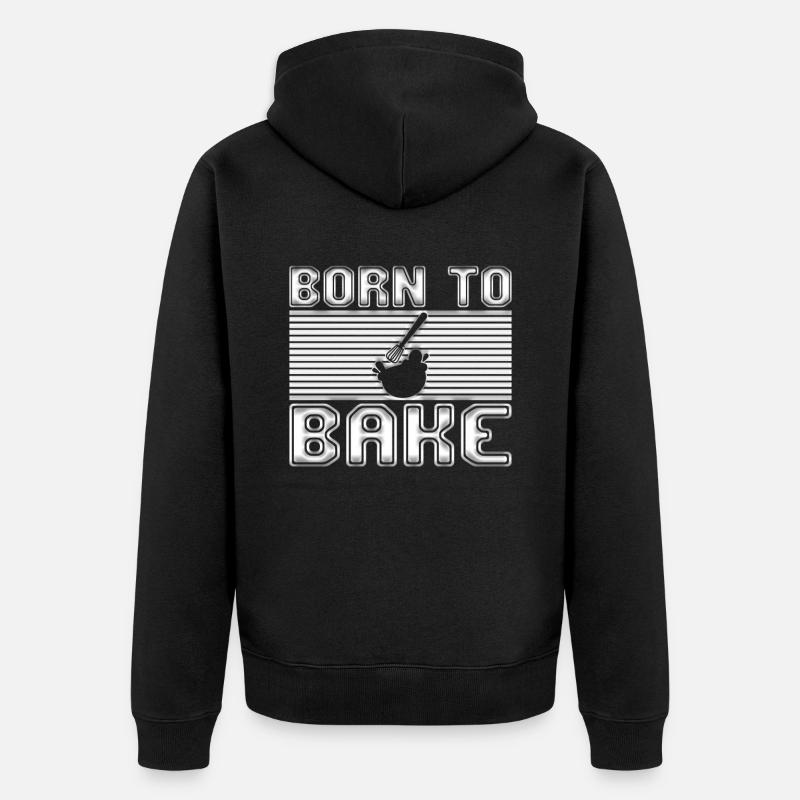 Backen - Unisex Premium Bio Zip Hoodie - Schwarz