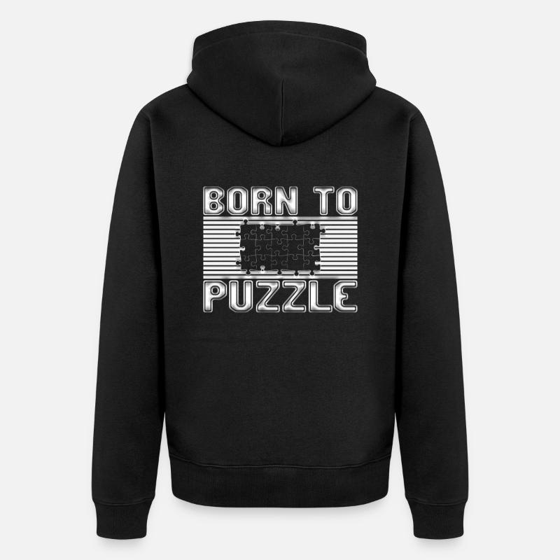 Puzzles - Veste à capuche bio Premium Unisexe - noir