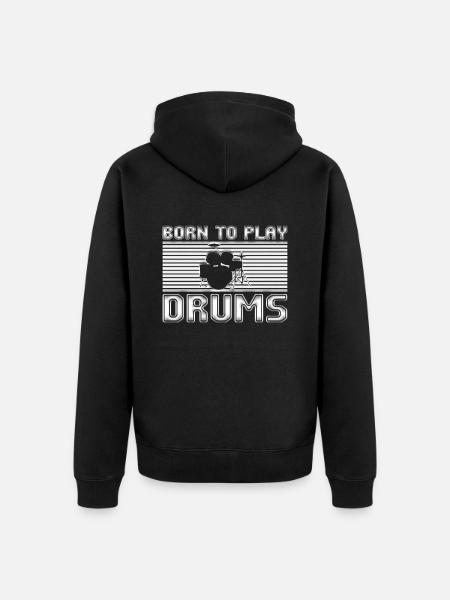 Percussion - Unisex Premium Organic Zip Hoodie - black