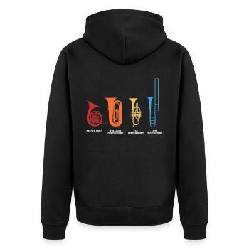 Français Joueur de cor - Veste à capuche bio Premium Unisexe - noir - Dos - Nico (187cm)