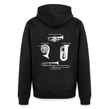 Français Joueur de cor - Veste à capuche bio Premium Unisexe - noir - Dos - Nico (187cm)