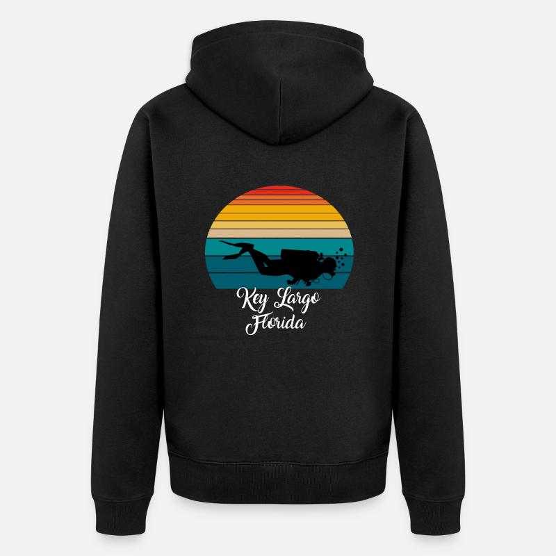 Key Largo Floride Plongée - Veste à capuche bio Premium Unisexe - noir