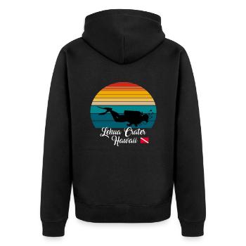 Lehua Crater Hawaii Plongée - Veste à capuche bio Premium Unisexe - noir - Dos - Nico (187cm)