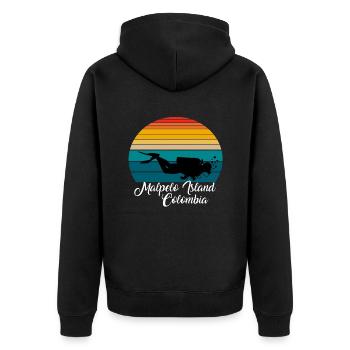 Malpelo Island Colombie Plongée - Veste à capuche bio Premium Unisexe - noir - Dos - Nico (187cm)