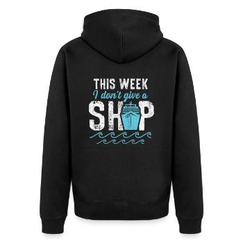 Drôle de pet de croix cette semaine je ne donne pas un navire - Veste à capuche bio Premium Unisexe - noir - Dos - Nico (187cm)