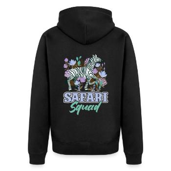 Safari Squad - Safari en famille - Veste à capuche bio Premium Unisexe - noir - Dos - Nico (187cm)