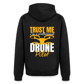 Drone Drone Pilote Drone Opérateur Quadcopter - Veste à capuche bio Premium Unisexe - noir - Dos - Nico (187cm)