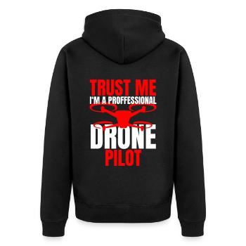 Drone Drone Pilote Drone Opérateur Quadcopter - Veste à capuche bio Premium Unisexe - noir - Dos - Nico (187cm)