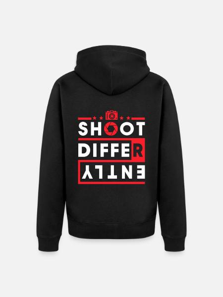 Photography Camera Lens - Unisex Premium Bio Zip Hoodie - Schwarz