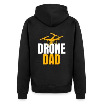 Drone Dad Pilote de drone Opérateur de drone - Veste à capuche bio Premium Unisexe - noir - Dos - Nico (187cm)