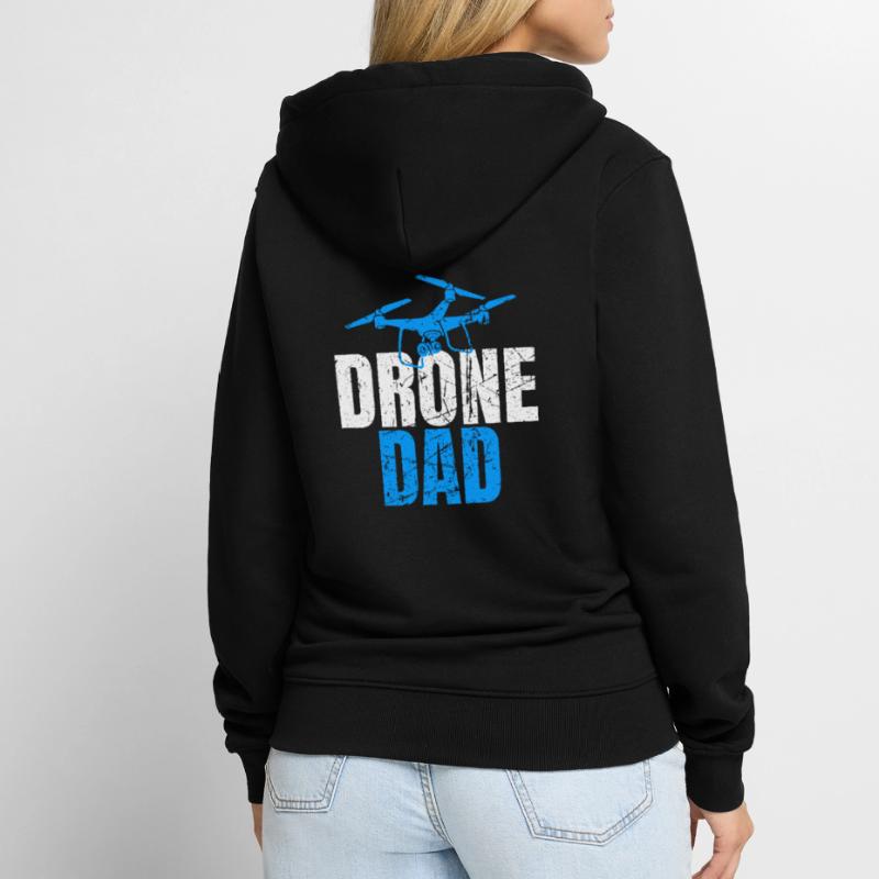 Drone Dad Drone Pilot Drone Operator Unisex Premium Organic Zip Hoodie