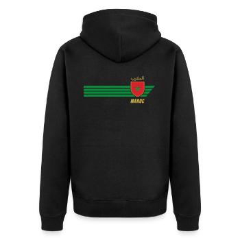 Maroc Maillot de fan de football des Lions marocains - Veste à capuche bio Premium Unisexe - noir - Dos - Nico (187cm)