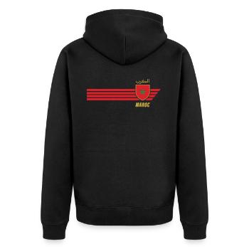 Maroc Maillot de fan de football des Lions marocains - Veste à capuche bio Premium Unisexe - noir - Dos - Nico (187cm)