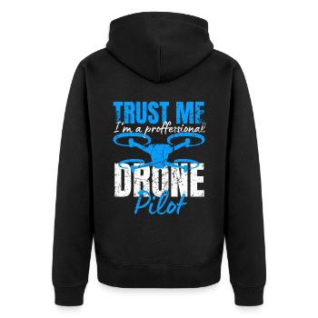 Drone Drone Pilote Drone Opérateur Quadcopter - Veste à capuche bio Premium Unisexe - noir - Dos - Nico (187cm)