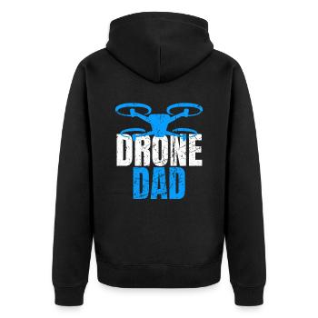 Drone Dad Drone Pilote Opérateur de Drone - Veste à capuche bio Premium Unisexe - noir - Dos - Nico (187cm)