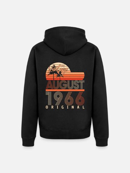 1966 August Original - Unisex Premium Bio Zip Hoodie - Schwarz