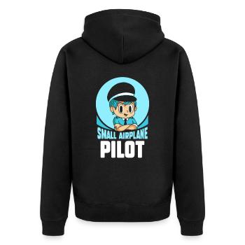 Pilot Of a Small Aircraft Small Aircraft Jet - Unisex Premium Organic Zip Hoodie - black - Back - Nico (187cm)