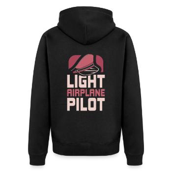 Light Aircraft Pilot Small Aircraft Private Aircraft - Unisex Premium Organic Zip Hoodie - black - Back - Nico (187cm)