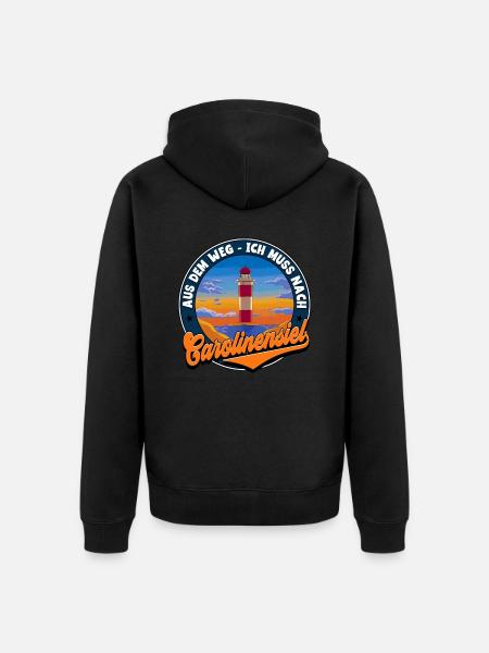 Carolinensiel - Unisex Premium Bio Zip Hoodie - Schwarz