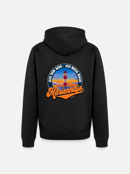 Marienhafe - Unisex Premium Bio Zip Hoodie - Schwarz