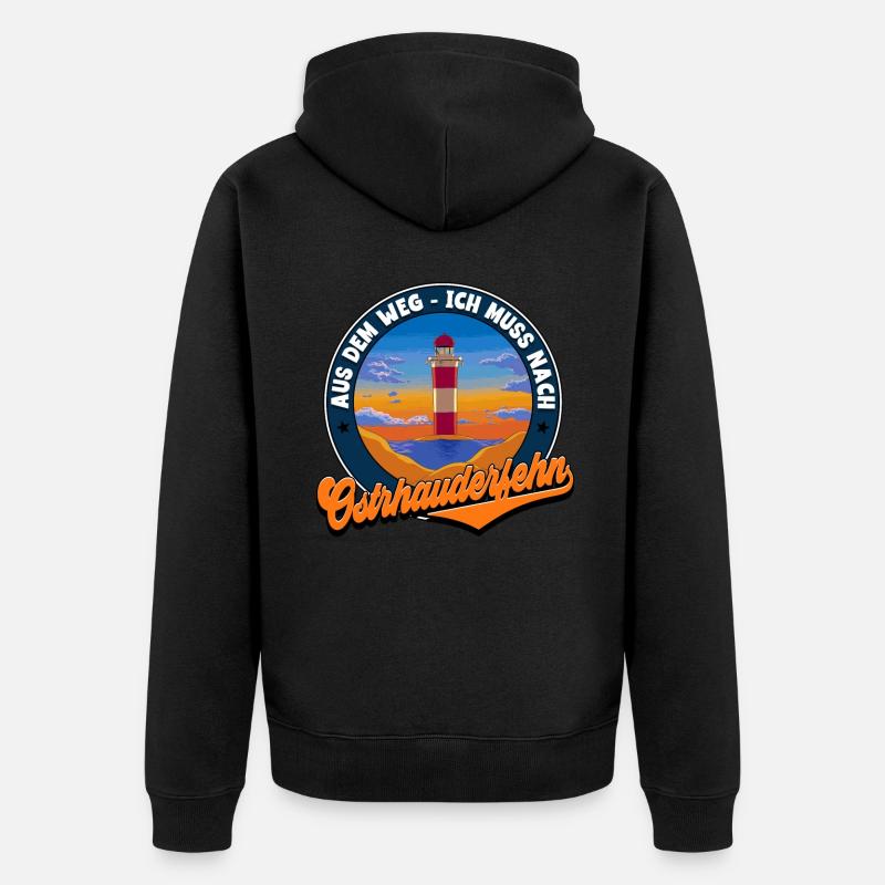 Ostrhauderfehn - Unisex Premium Bio Zip Hoodie - Schwarz