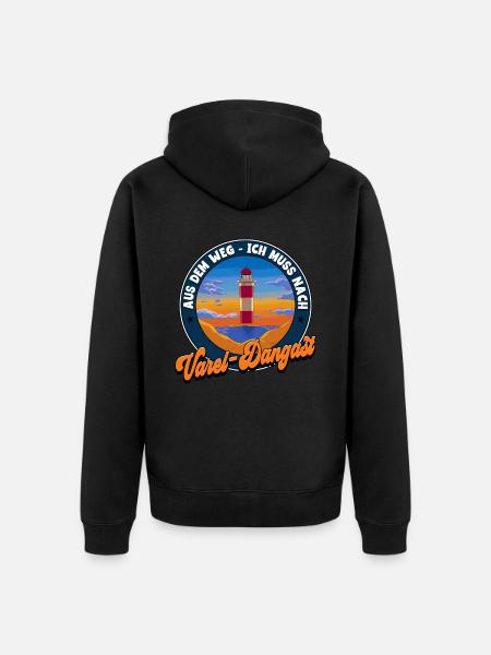 Varel-Dangast - Unisex Premium Bio Zip Hoodie - Schwarz